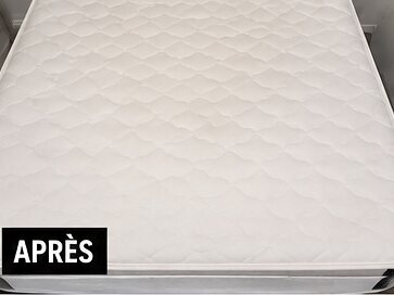 Matelas matelassé après nettoyage par Clean Flash 74