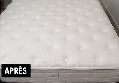 Matelas capitonné après nettoyage par Clean Flash 74